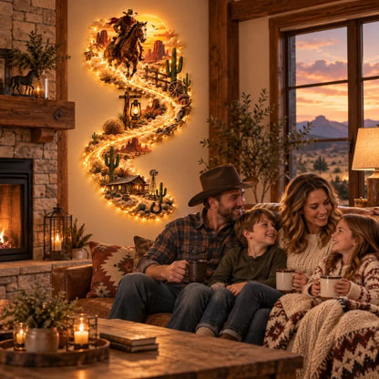 🤠 Holiday Special | Lighted Western Cowboy Wall Art – 50% OFF + FREE SHIPPING