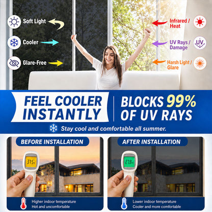 🔥 50% OFF – One-Way Mirror Window Film ☀️ | Heat Control & UV Protection