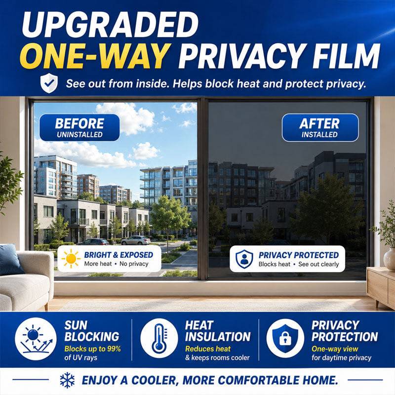🔥 50% OFF – One-Way Mirror Window Film ☀️ | Heat Control & UV Protection