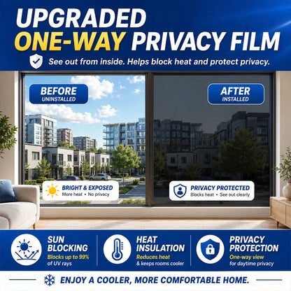 🔥 50% OFF – One-Way Mirror Window Film ☀️ | Heat Control & UV Protection