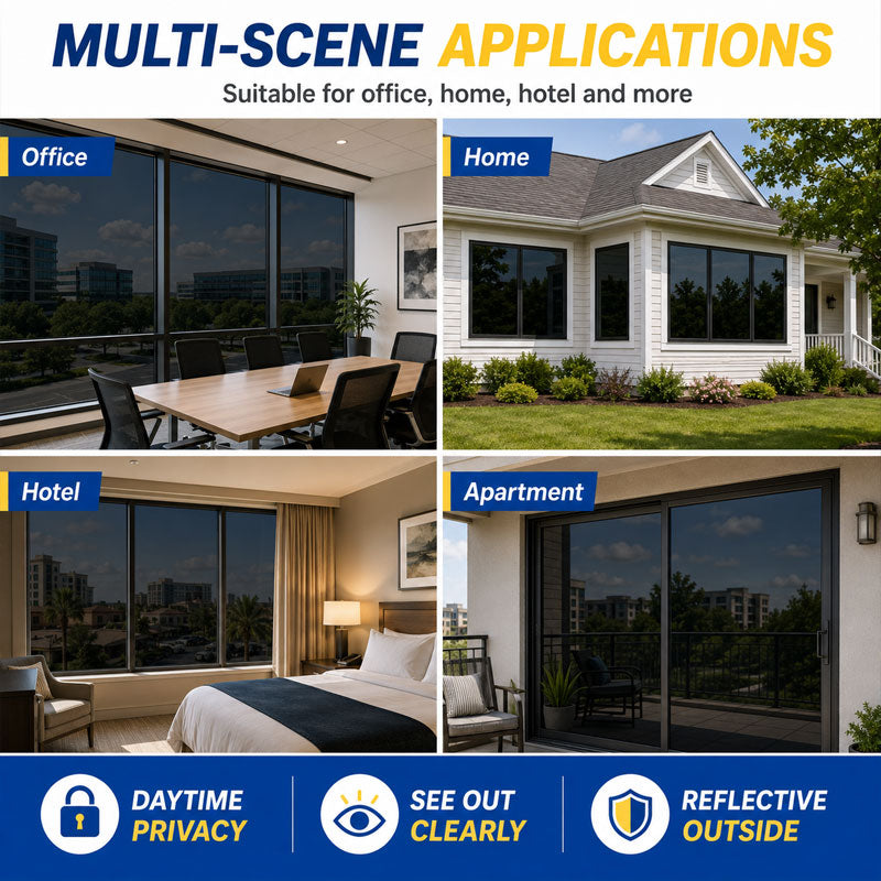 🔥 50% OFF – One-Way Mirror Window Film ☀️ | Heat Control & UV Protection