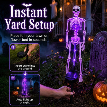 🔥 50% OFF + Buy 2 Get Free Shipping 💀 Solar Skull Garden Stake Light