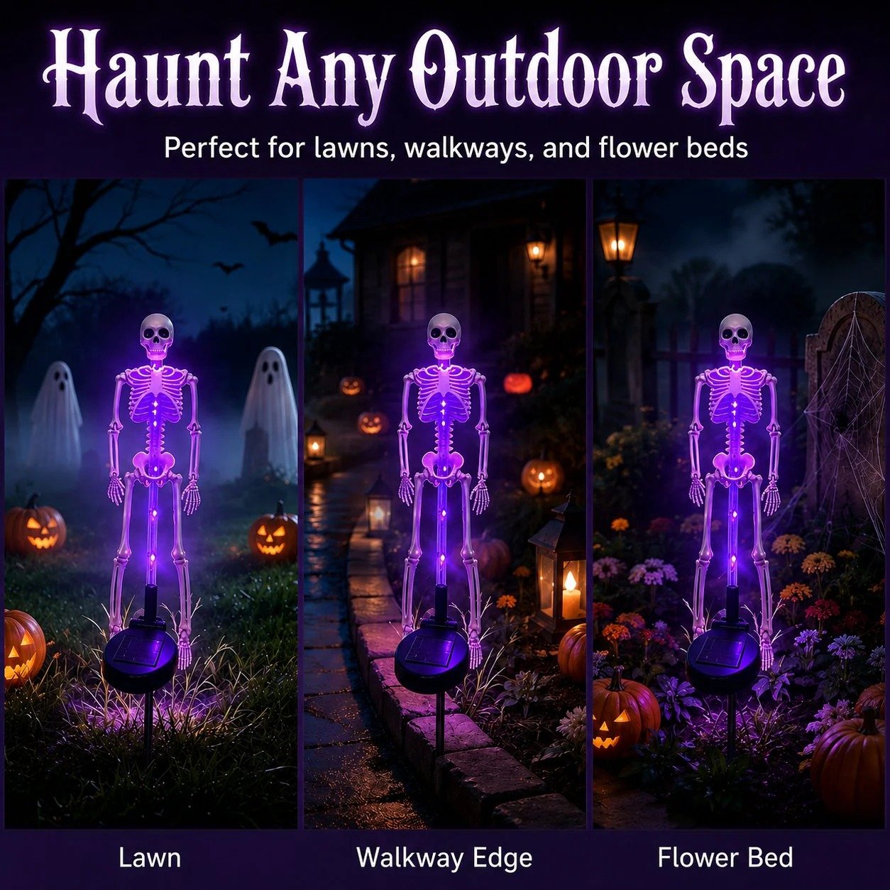 🔥 50% OFF + Buy 2 Get Free Shipping 💀 Solar Skull Garden Stake Light