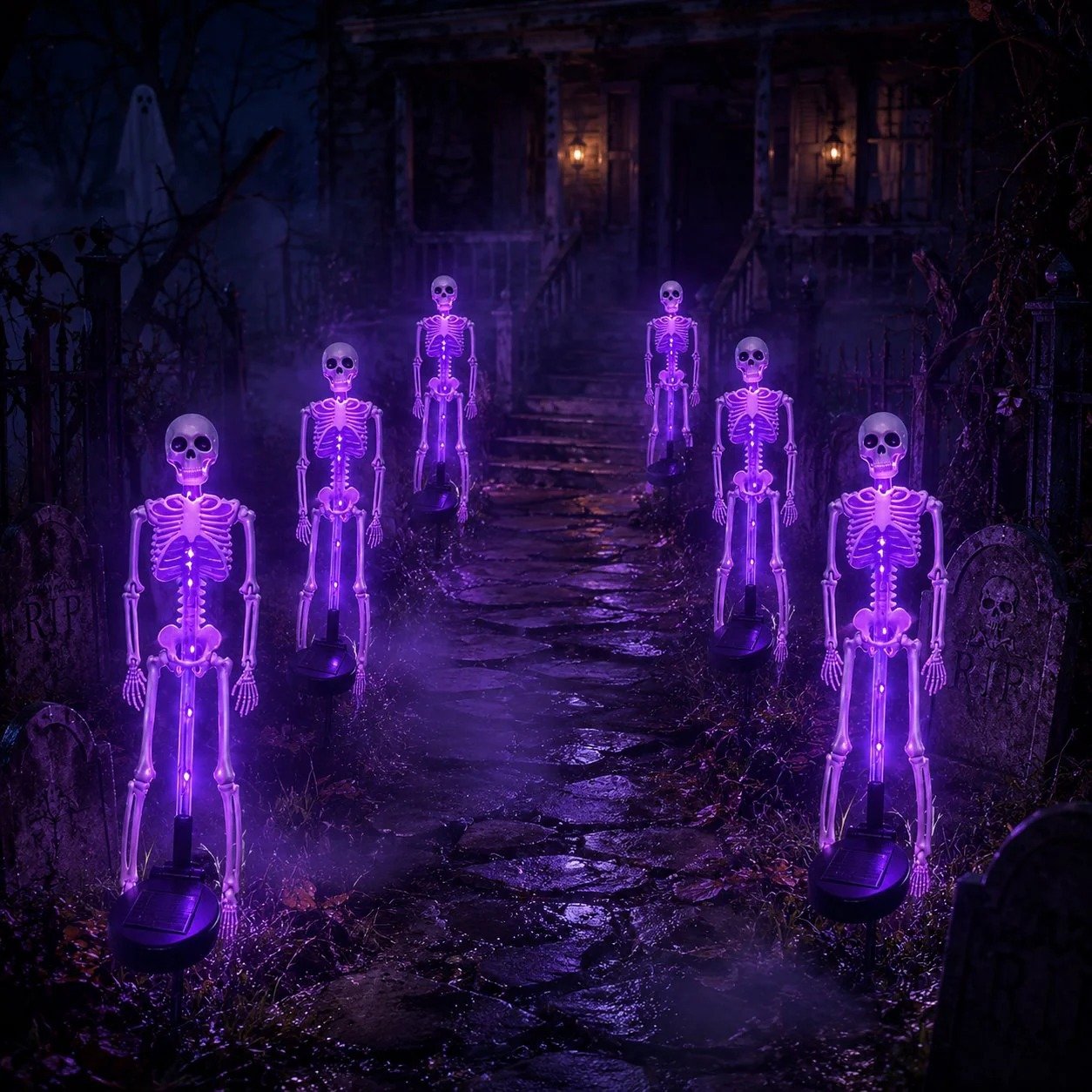 🔥 50% OFF + Buy 2 Get Free Shipping 💀 Solar Skull Garden Stake Light