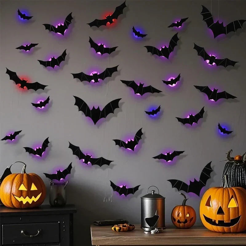 🦇🎃3D LED Bat Wall Decorations