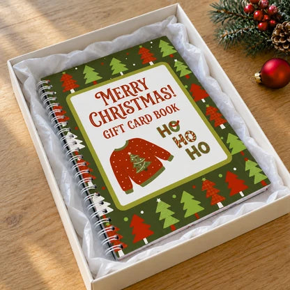 🎄 Christmas Gift Card Book – Fill, Flip & Surprise 🎁