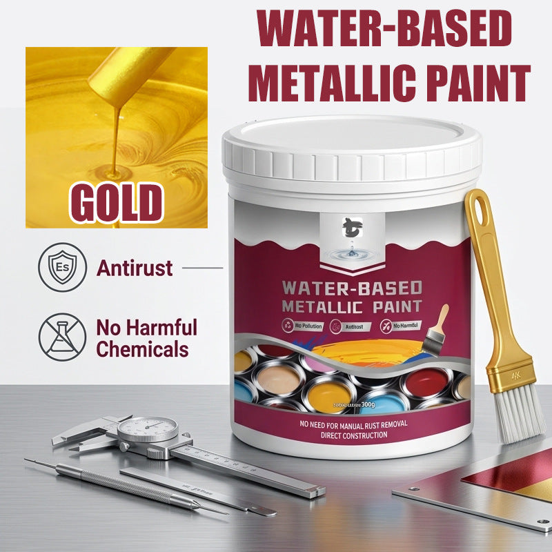 ⏳Time-Limited Special⏰Rust Converter Metallic Paint – One coat stops rust, no sanding, no fumes. Dries to a sleek metal finish. Perfect for garden tools & gates. 🔨🛡️