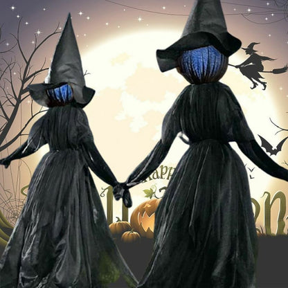 🧙 3 Pack Voice Control Light-Up Holding Hands Witch Decor