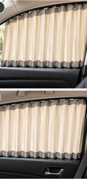 🚗 Pleated Car Window Curtains – More Shade, More Privacy, Better Rides