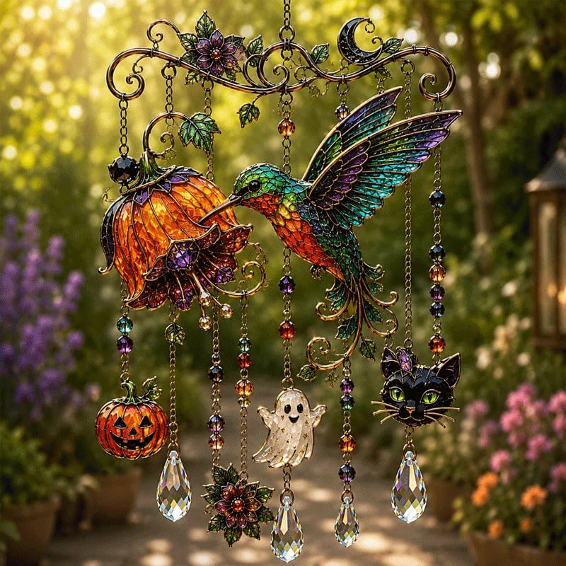 Halloween-Themed Crystal Wind Chime