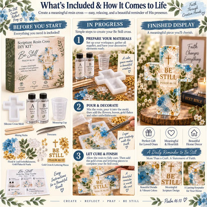 🔥 48% OFF Faith Craft Special | Scripture Resin Cross DIY Kit – Create, Pour & Keep