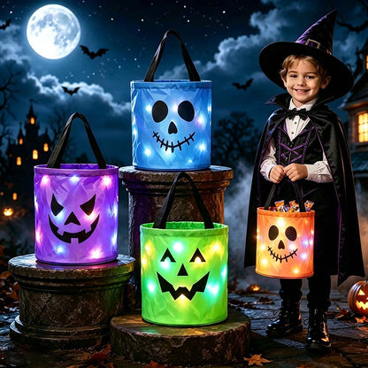 🎃✨Light-Up Halloween Trick-or-Treat Bags🍬