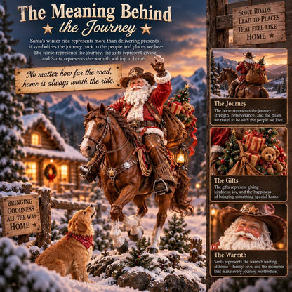 🔥 50% OFF Holiday Collector’s Special | Home for Christmas Cowboy Santa – Western Keepsake