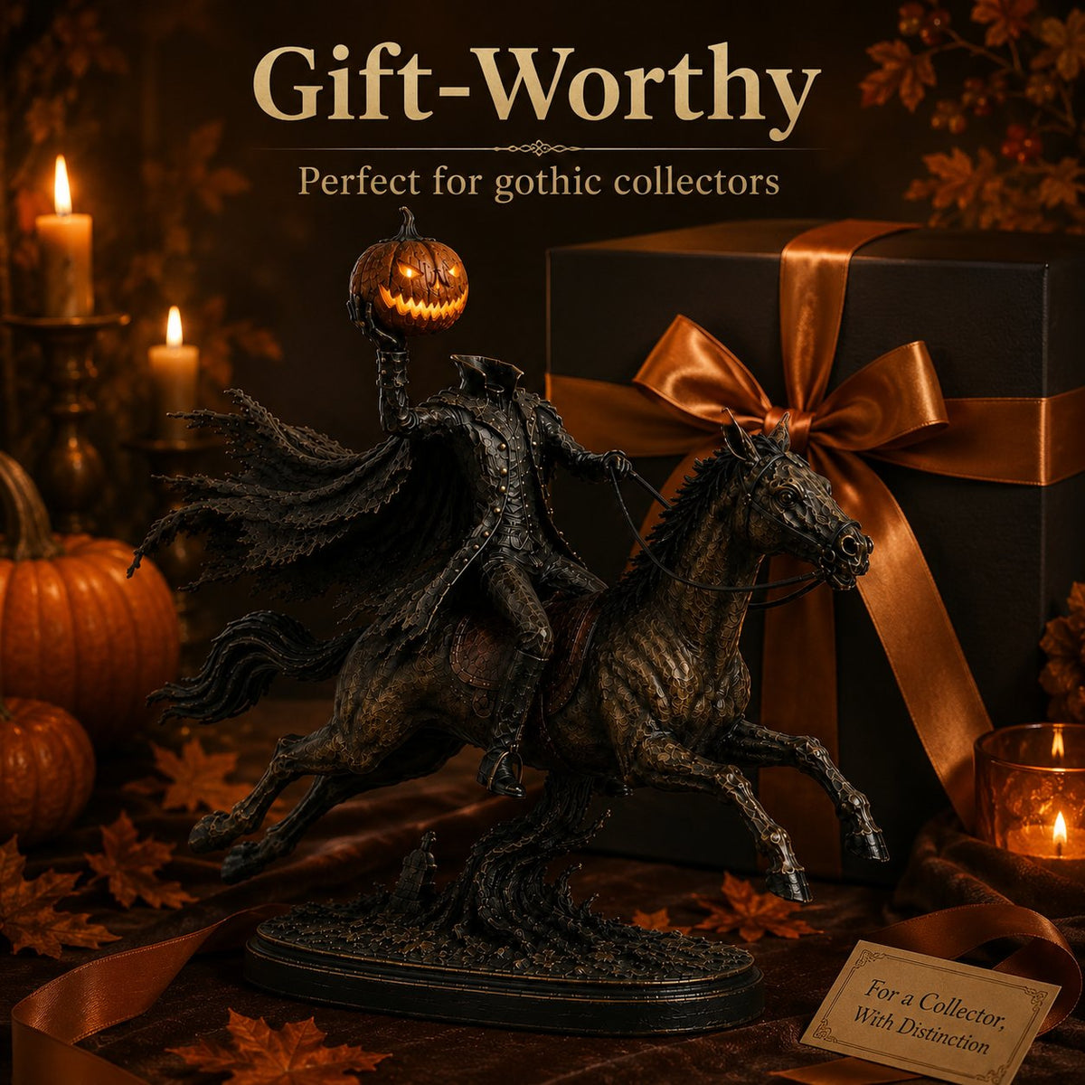 🔥 Halloween Special – Headless Horseman Midnight Ride Statue 🎃🏇