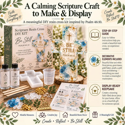 🔥 48% OFF Faith Craft Special | Scripture Resin Cross DIY Kit – Create, Pour & Keep