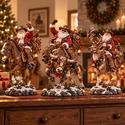 🔥 50% OFF Holiday Collector’s Special | Home for Christmas Cowboy Santa – Western Keepsake