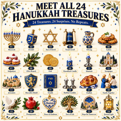 🕎 Limited Holiday Offer | 24 Treasures of Hanukkah – Open, Discover & Build a Meaningful Collection · Save 48%