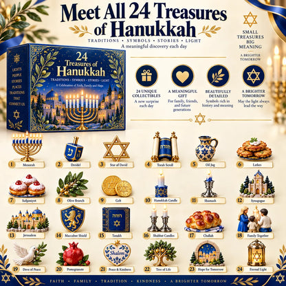 🕎 Limited Holiday Offer | 24 Treasures of Hanukkah – Open, Discover & Build a Meaningful Collection · Save 48%
