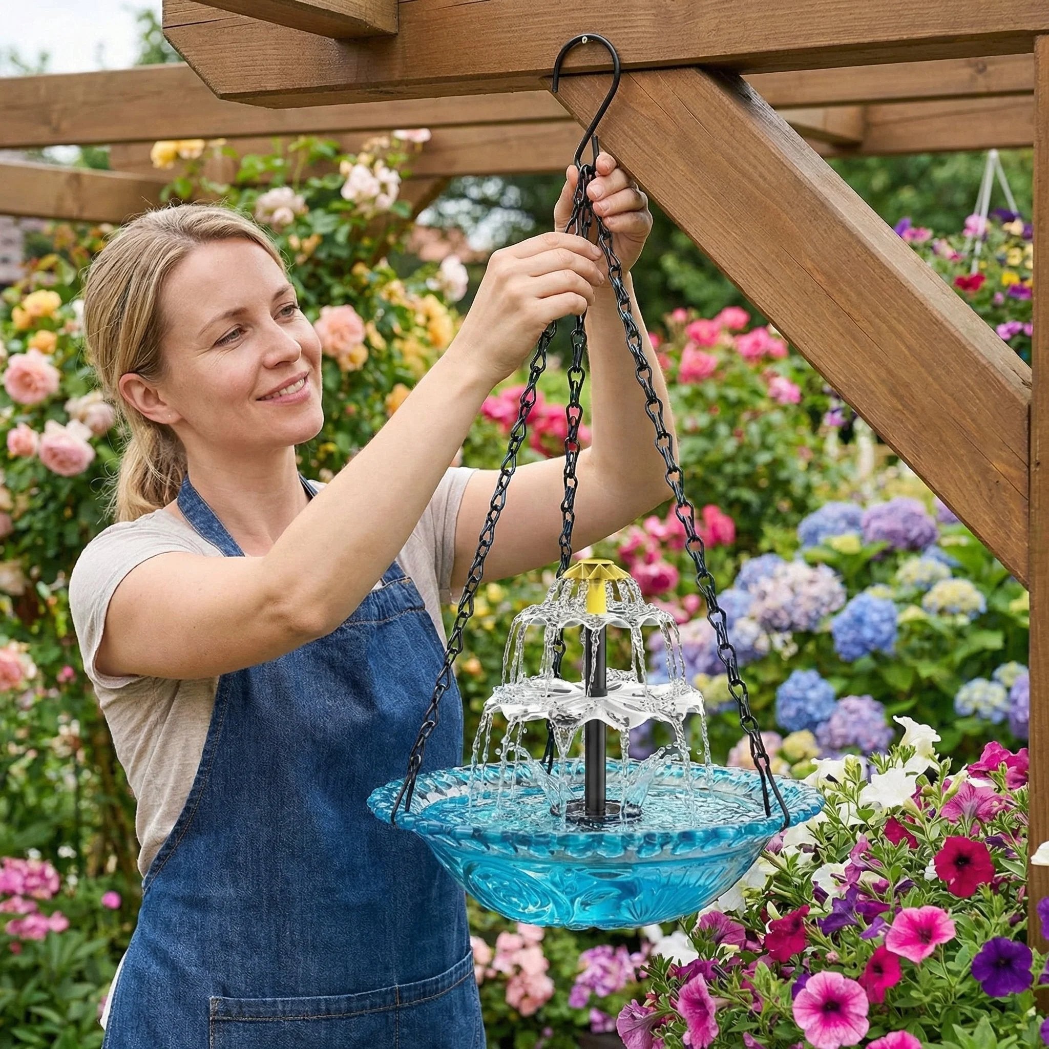 🔥 Last Day 49% OFF– Solar Cascade Bird Bath Fountain | Buy 2 Free Shipping 🎁