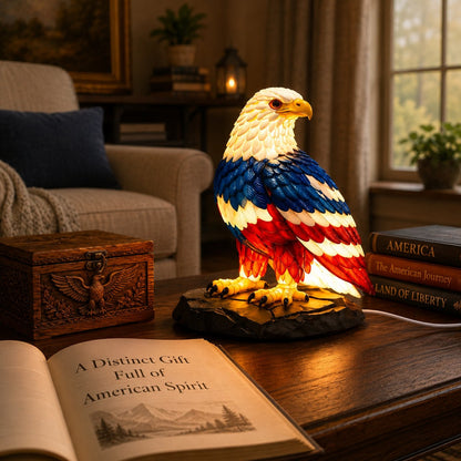 🎁 Last Day 50% OFF 🇺🇸 Patriotic Eagle LED Table Lamp – Proud American Home Decor 🦅Buy 2 Free Shipping