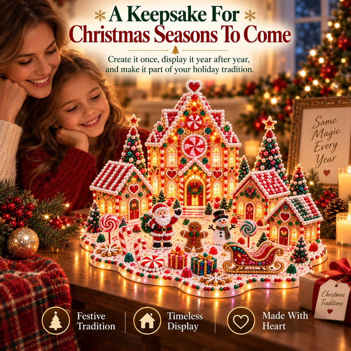 ✨ Christmas Craft Edition | DIY Light-Up Gem Village – Save 48%