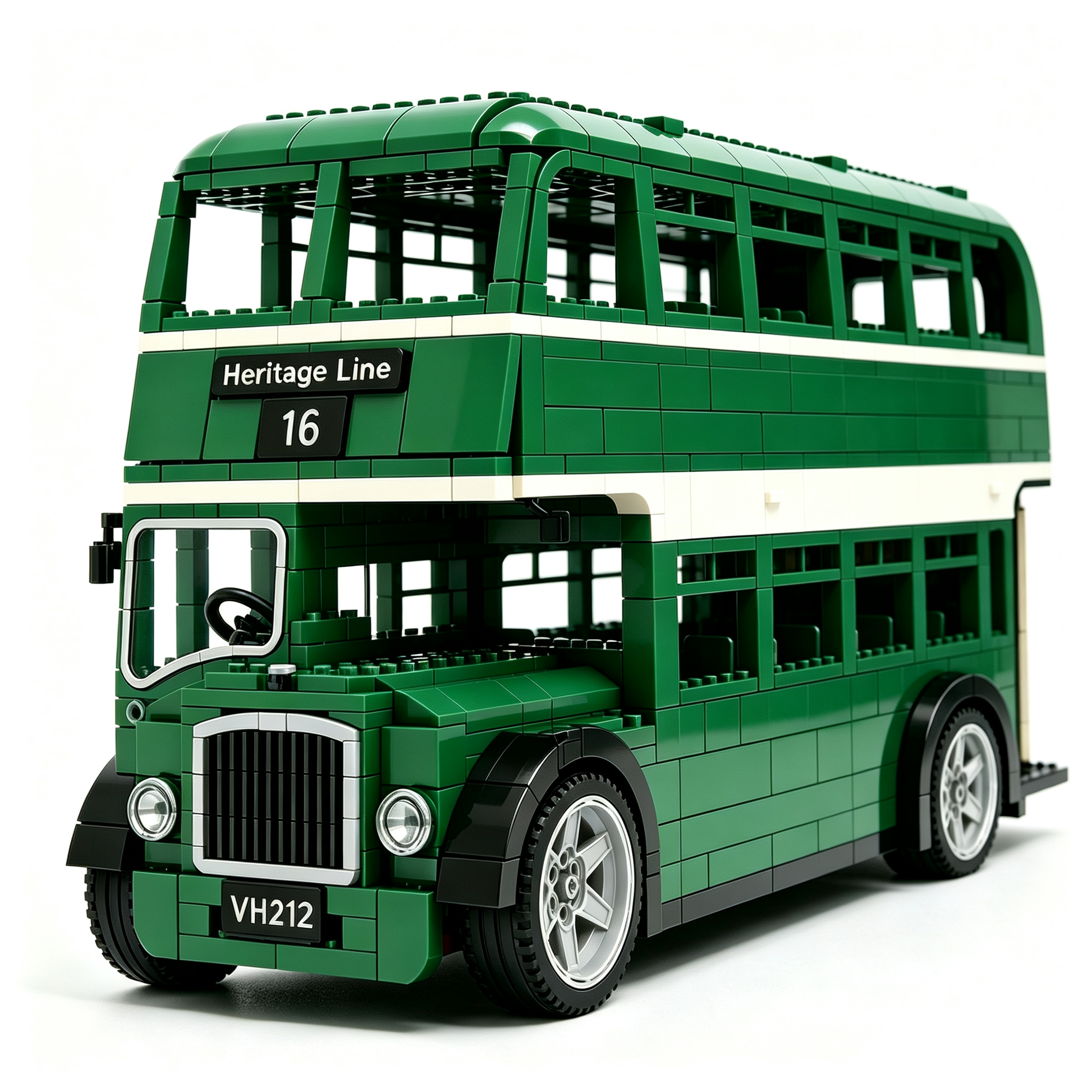 1960s Heritage Double-Decker Bus Building Set 🚛