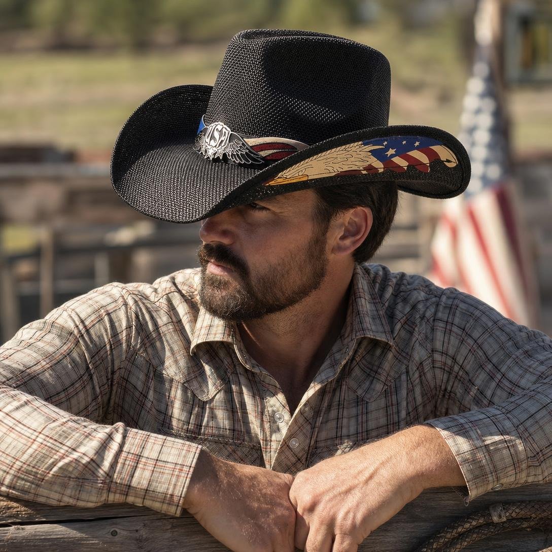 🔥 49% OFF – 🌟Limited Edition America 250th Anniversary Patriot Cowboy Hat 🇺🇸