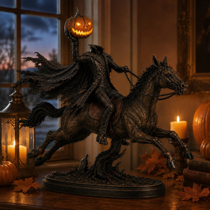 🔥 Halloween Special – Headless Horseman Midnight Ride Statue 🎃🏇