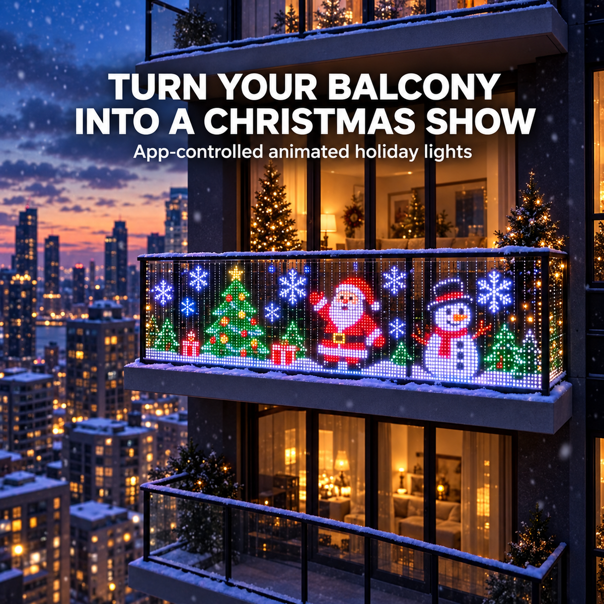 🎄 50% OFF | Smart LED Curtain Lights – Make Christmas Come Alive ✨