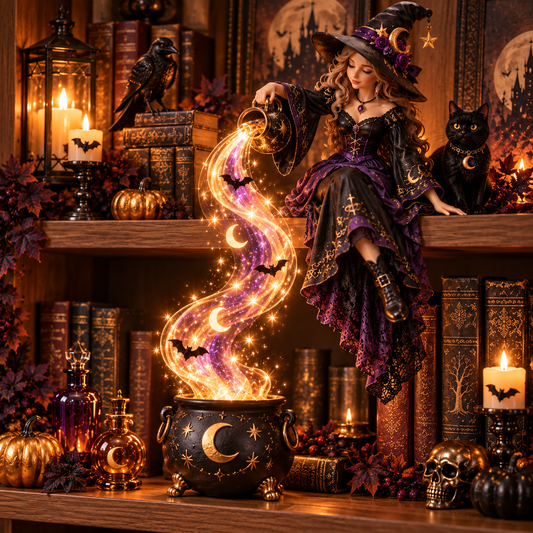 🎃 Halloween Cascade Shelf Lights™ – Magical Bookcase Decor