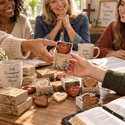 ✝️ Christian Pocket Hearts Gift Set – 12 Faith-Filled Keepsakes of Love & Encouragement 🎁