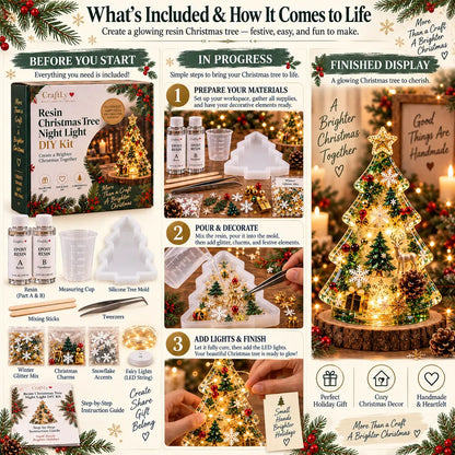 🎄 Holiday Craft Special | DIY Light-Up Resin Christmas Tree Kit – Save 39%