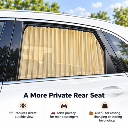 🚗 Pleated Car Window Curtains – More Shade, More Privacy, Better Rides