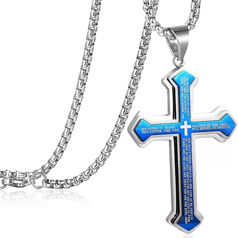 Men’s Engraved Cross Necklace – Timeless Style with a Meaningful Message