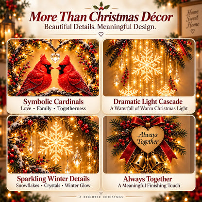 🐦🎄 Holiday Special | Always Together Cardinals™ Lighted Christmas Wall Decor – Save 50%