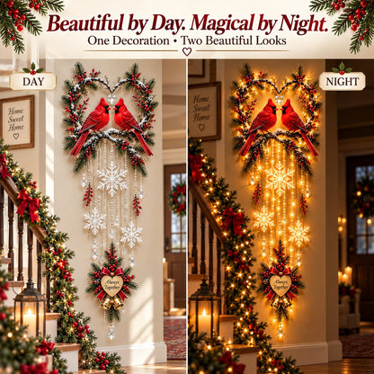 🐦🎄 Holiday Special | Always Together Cardinals™ Lighted Christmas Wall Decor – Save 50%