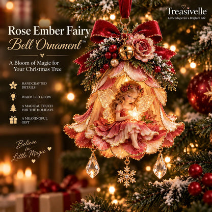 🧚‍♀️✨Enchanted Fairy Bell Christmas Ornament – Glowing Tree Décor