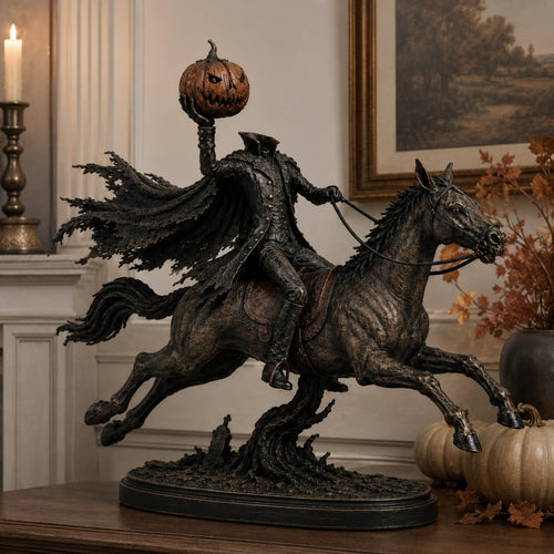 🔥 Halloween Special – Headless Horseman Midnight Ride Statue 🎃🏇