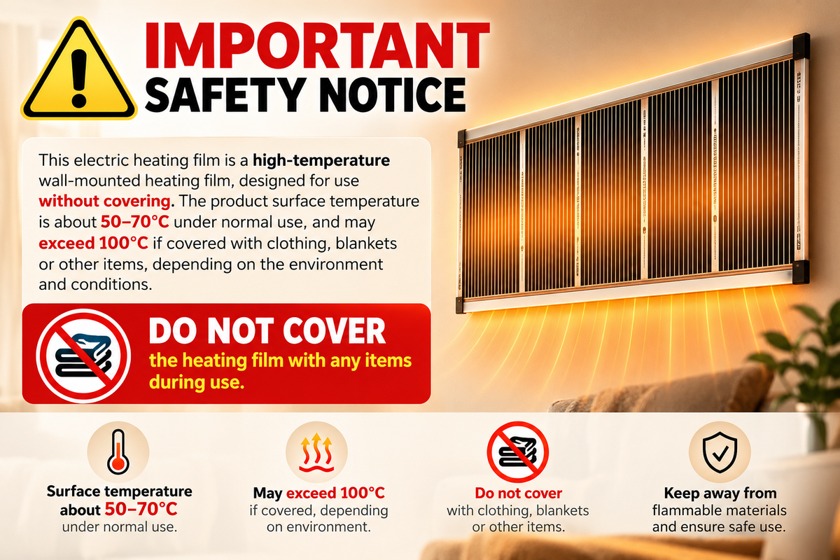 🔥3-Second Rapid Heating Honeycomb Graphene Far-Infrared Ceramic Wall Heater – Low Noise & Energy Efficient Indoor Wall Mount Heater