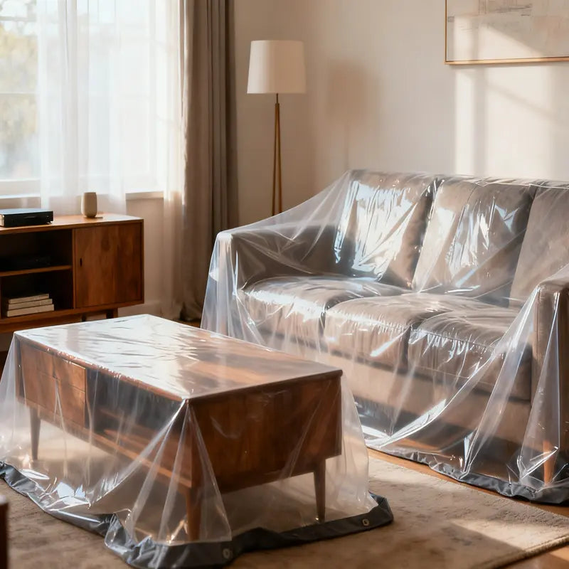 🌂🌂Clear Waterproof PE Tarp, Transparent Outdoor Cover with Metal Grommets