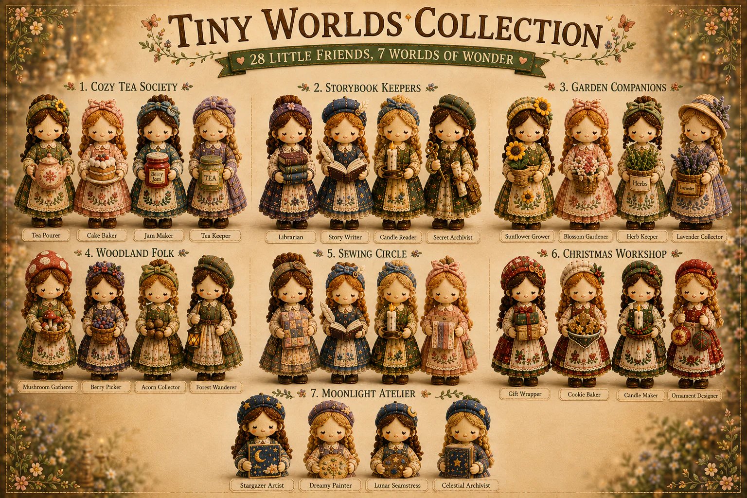 🎁 Last Day 49% OFF 🧵 Tiny Worlds Patchwork DIY Kit Series – Create Your Own Mini Handmade Scene