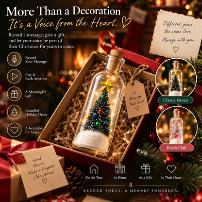 🎁 Holiday Keepsake Special | Recordable Christmas Message Bottle – Save 45%