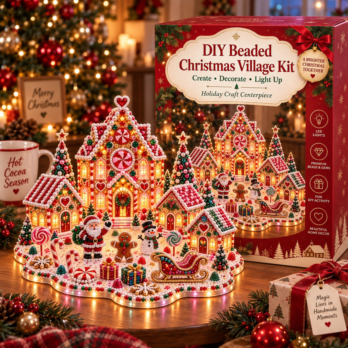 ✨ Christmas Craft Edition | DIY Light-Up Gem Village – Save 48%