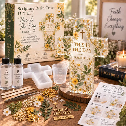 🔥 48% OFF Faith Craft Special | Scripture Resin Cross DIY Kit – Create, Pour & Keep