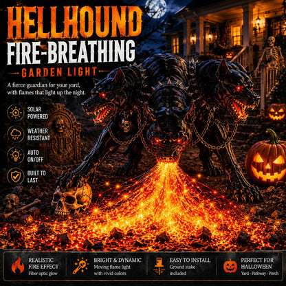 🎃 3-Headed Hellhound Halloween Light – The Yard Display Everyone Will Remember | 49% OFF
