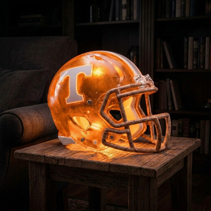 🏈 Handmade Football Helmet Lamp – LED Team Fan Cave Light with 32 Team Styles