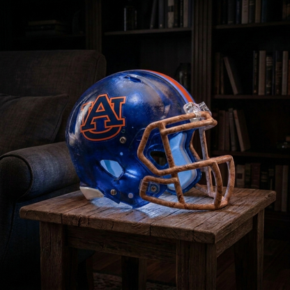 🏈 Handmade Football Helmet Lamp – LED Team Fan Cave Light with 32 Team Styles