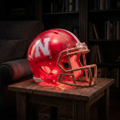 🏈 Handmade Football Helmet Lamp – LED Team Fan Cave Light with 32 Team Styles