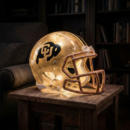 🏈 Handmade Football Helmet Lamp – LED Team Fan Cave Light with 32 Team Styles