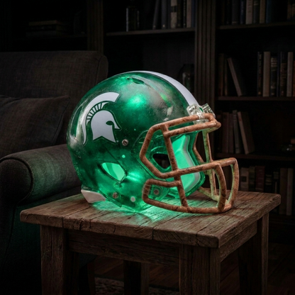 🏈 Handmade Football Helmet Lamp – LED Team Fan Cave Light with 32 Team Styles